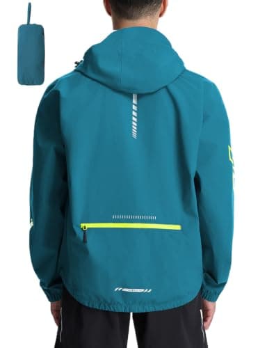 Baleaf Men's Packable Cycling Rain Jacket