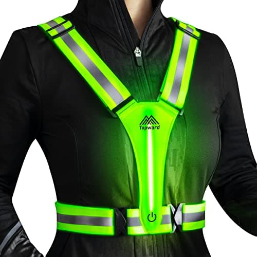 Topward USB-Rechargeable LED Reflective Vest