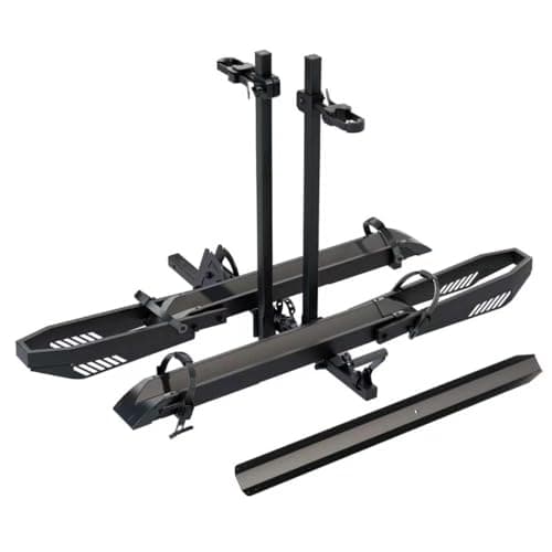 Tekmira Foldable 2-Bike Hitch Rack with Ramp (300 lb)