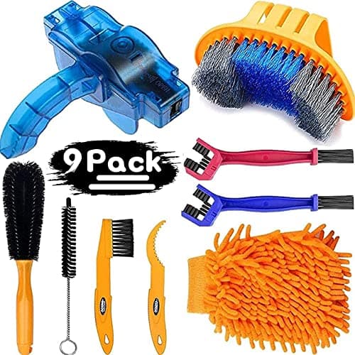 focopot 9-Piece Bike Cleaning Kit with Chain Scrubber