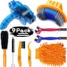 focopot 9-Piece Bike Cleaning Kit with Chain Scrubber